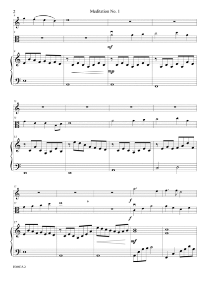 Meditation No. 1 (Flute, Viola, Piano) image number null