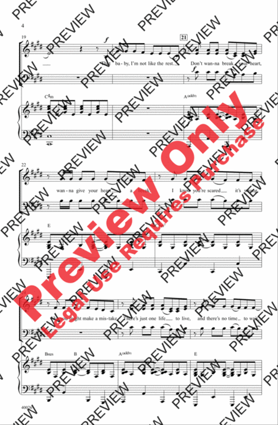 Give Your Heart a Break 4-Part scores gallery preview page 4