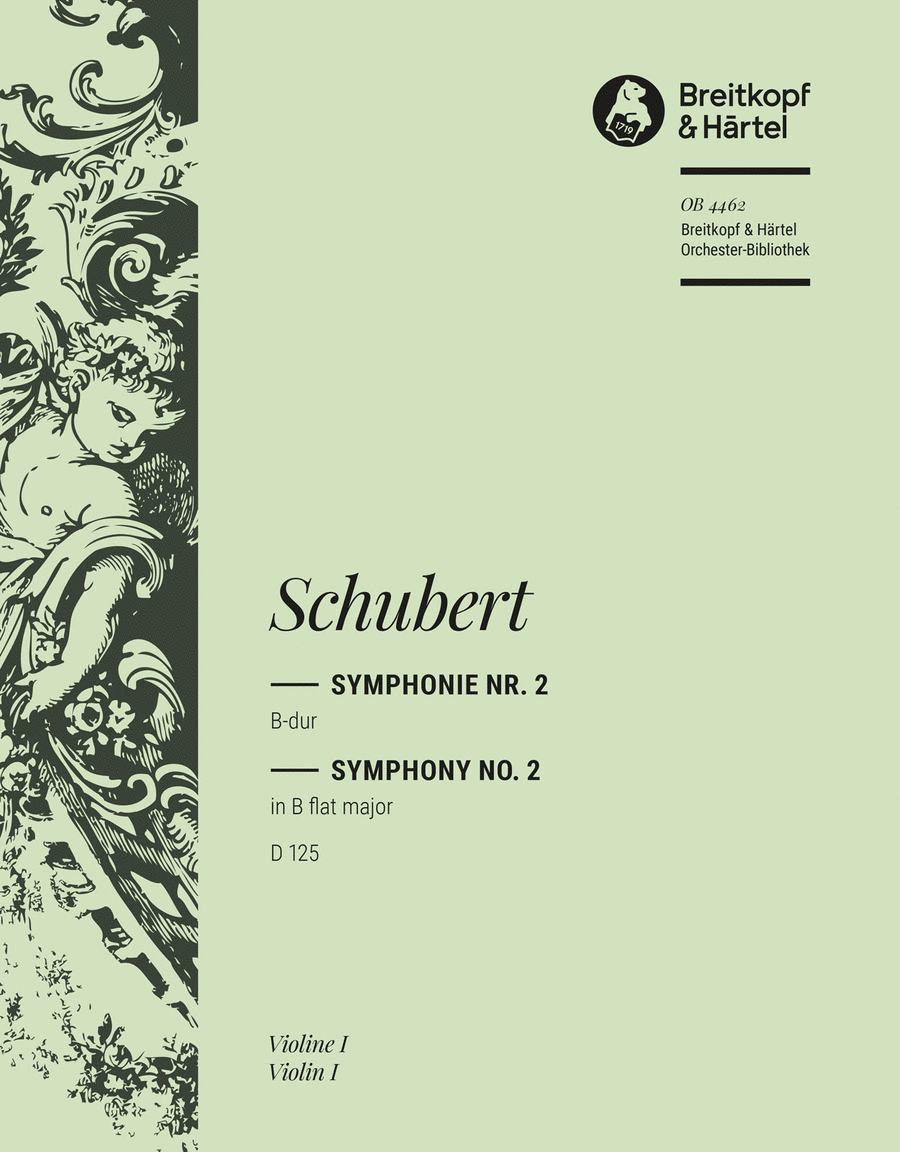 Symphony No. 2 in Bb major D 125 Orchestra scores gallery preview page 1