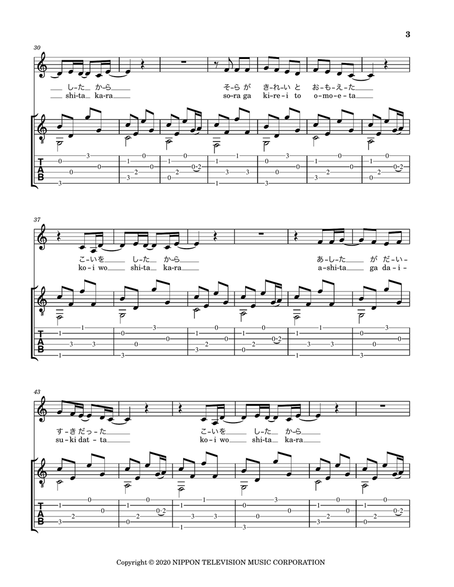 Koio Shitakara Acoustic Guitar scores gallery preview page 5