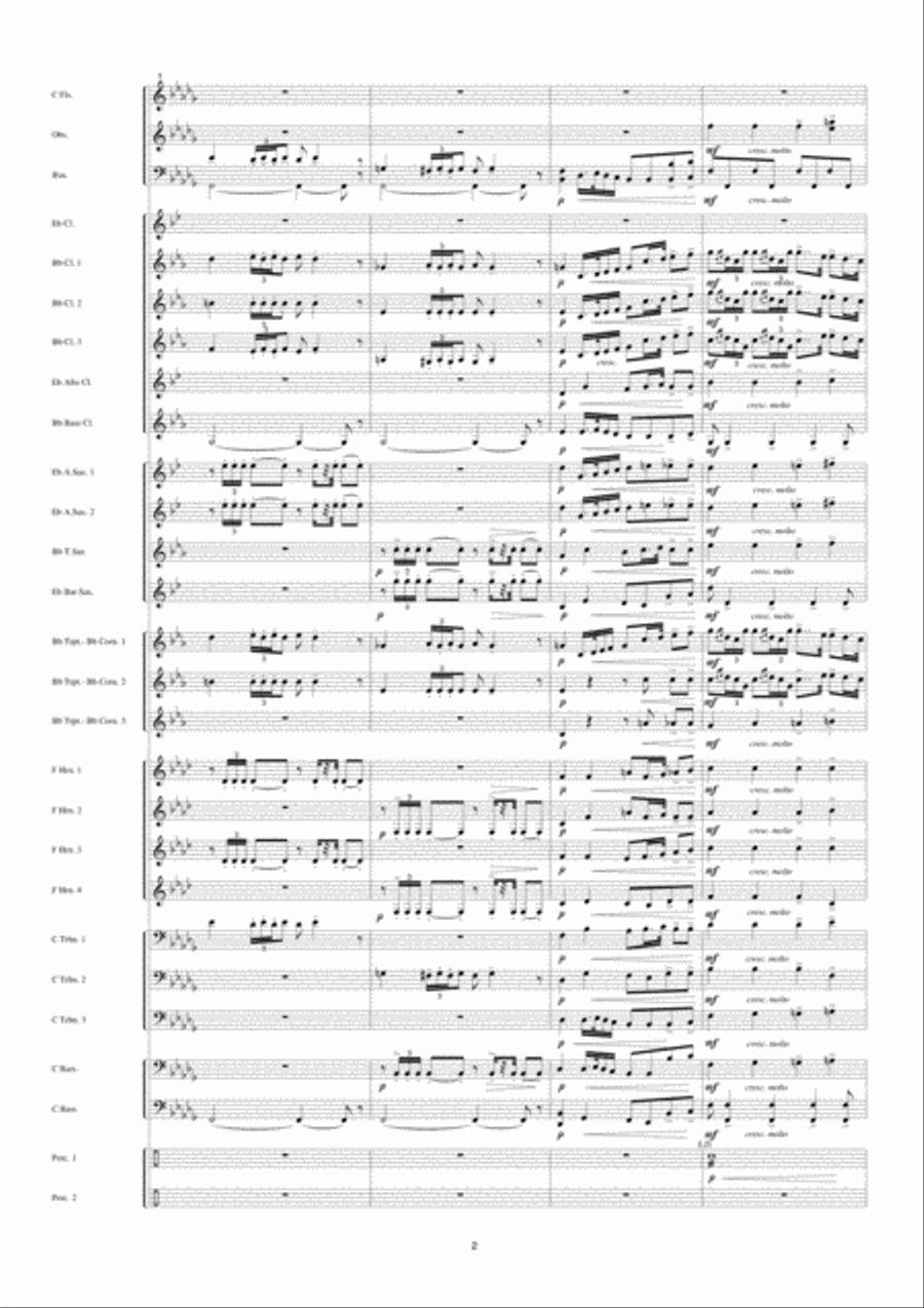 Funeral March Funeral March Fanfare Band scores gallery preview page 3
