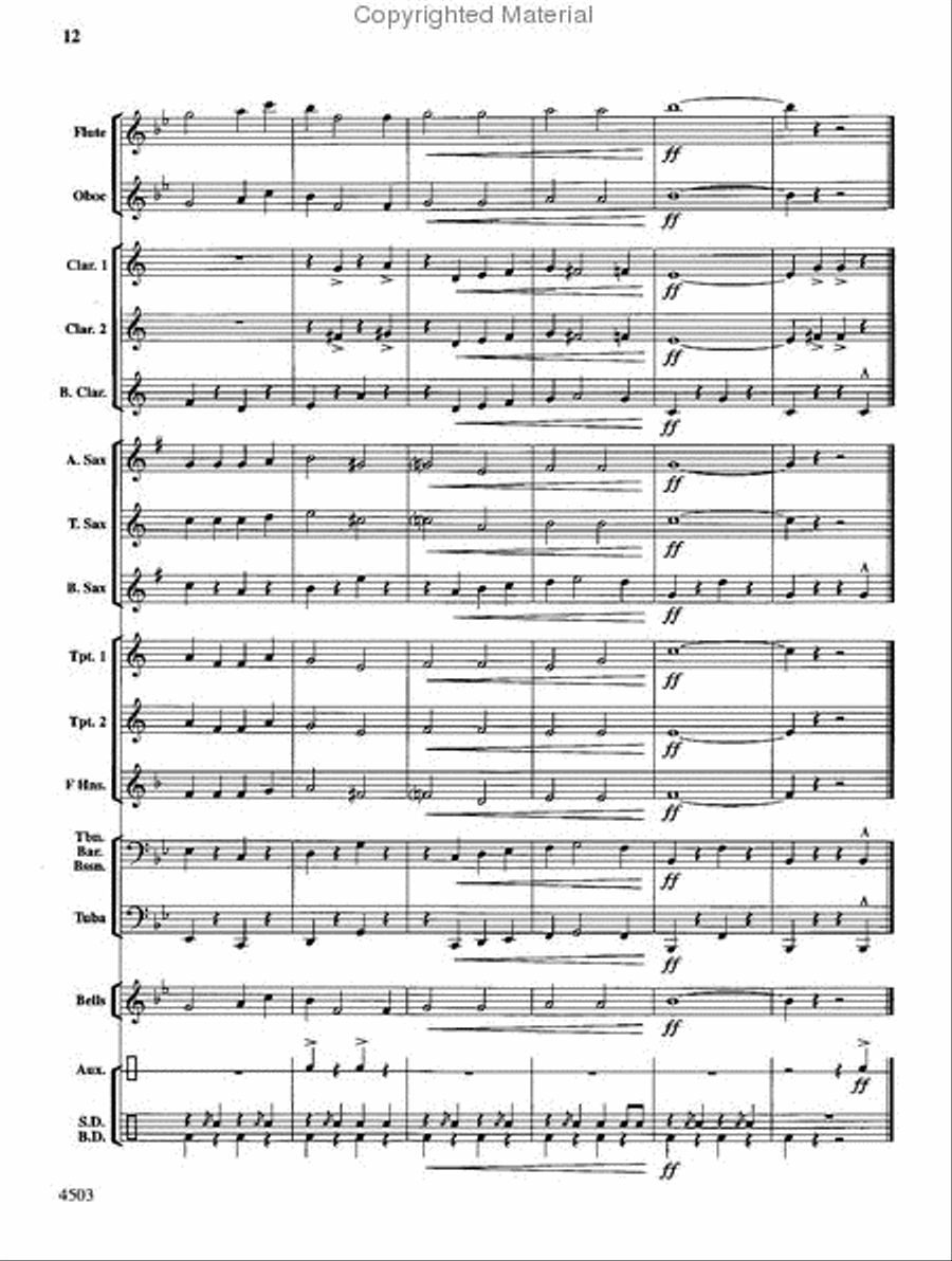 Antique Car Parade Concert Band scores gallery preview page 13