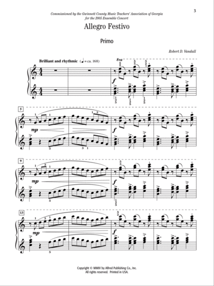 Allegro Festivo Allegro Festivo Small Ensemble scores gallery preview page 5