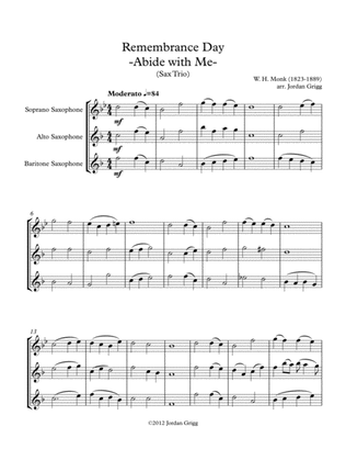 Remembrance Day 'Abide with Me' (Sax Trio)