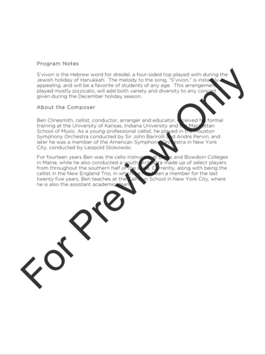 S'Vivon (Score) S'Vivon (Score) String Orchestra scores gallery preview page 3
