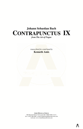 Contrapunctus 9 - CONDUCTOR'S SCORE ONLY