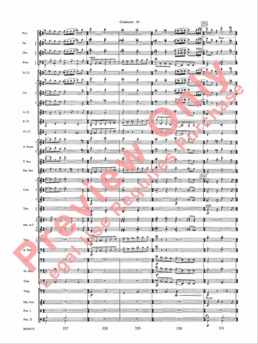 Variations on a Theme of Robert Schumann Concert Band scores gallery preview page 57