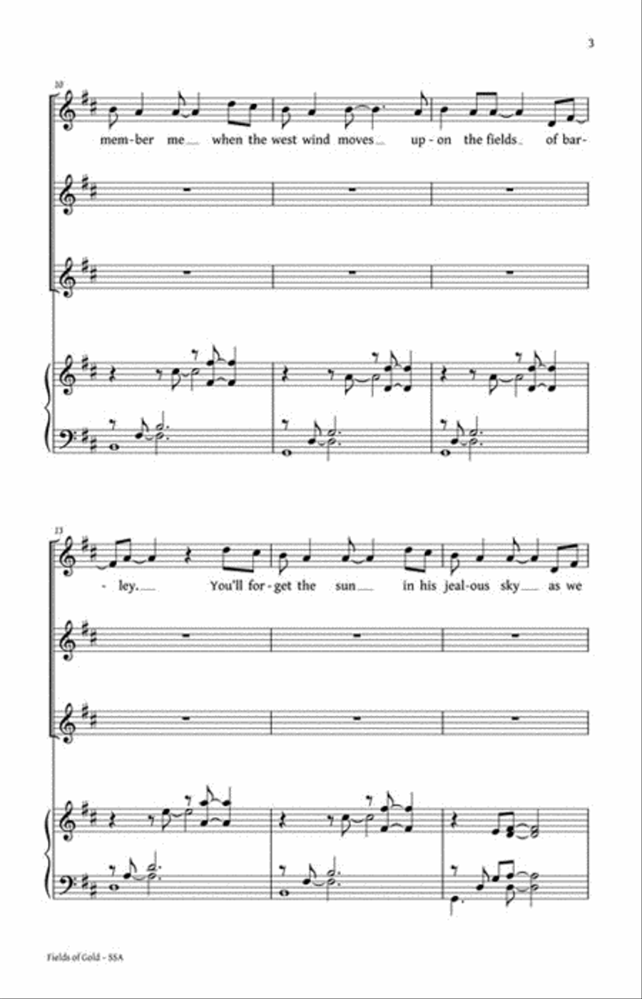 Fields of Gold SSA scores gallery preview page 3