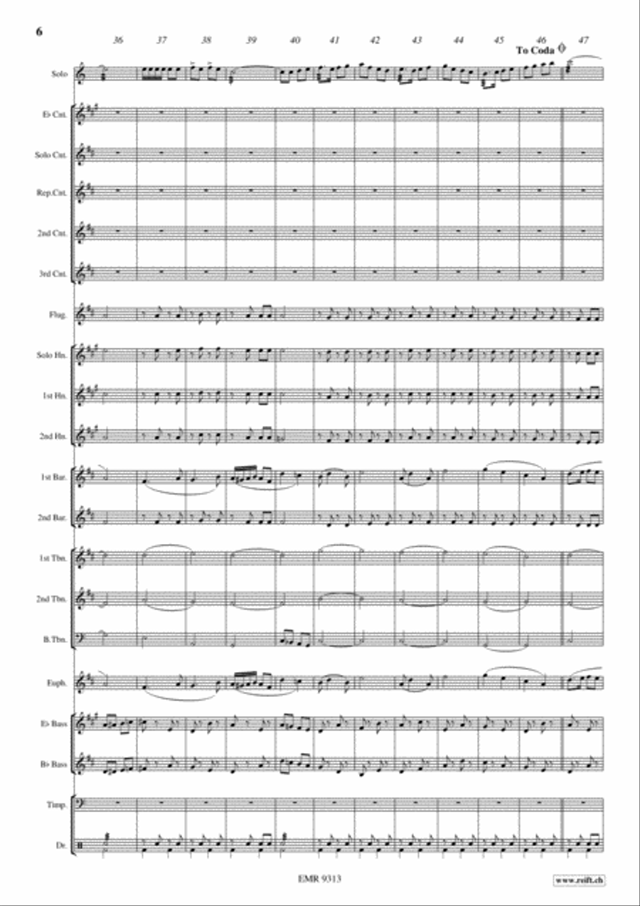 Xylophone In The Limelight Brass Band scores gallery preview page 7