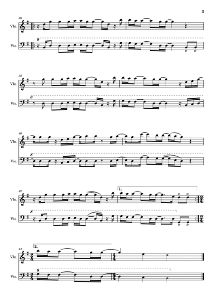 Goodness Of God String Duet scores gallery preview page 3