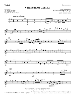 A Tribute of Carols - Violin 1