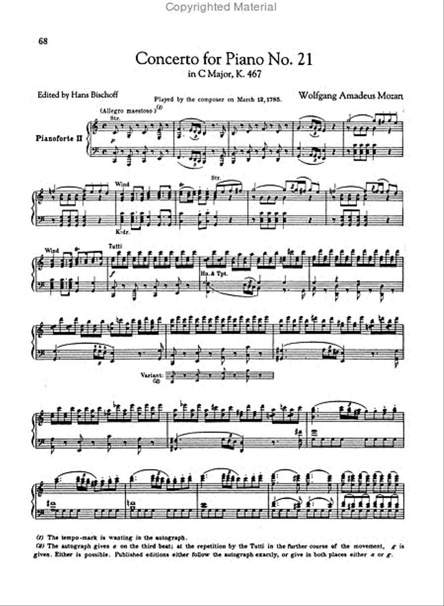Mozart – 3 Piano Concertos Piano scores gallery preview page 4