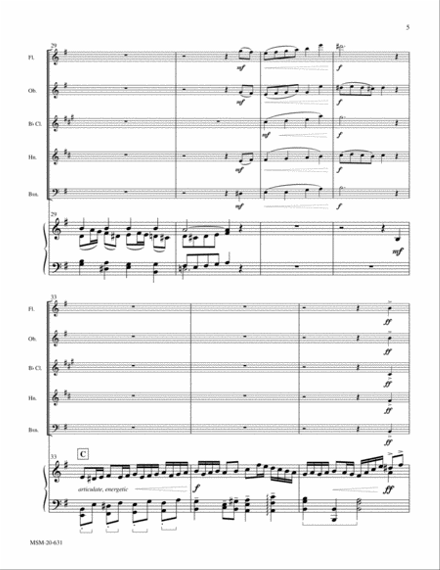 The God of Abraham Praise Woodwind Quintet scores gallery preview page 5