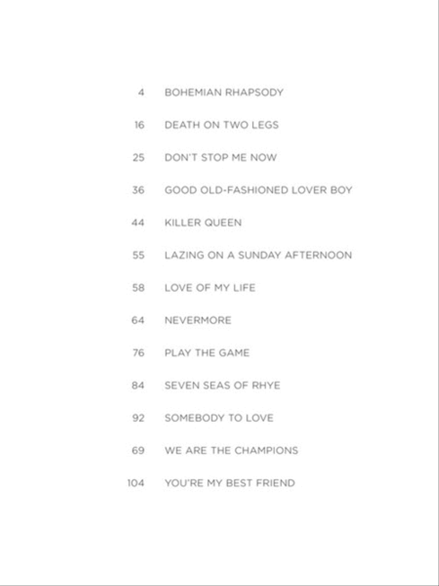 Queen Piano scores gallery preview page 2