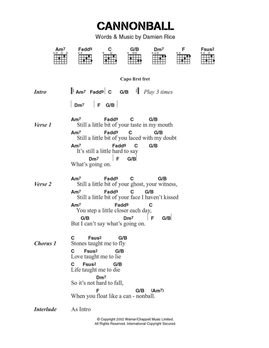 Cannonball Acoustic Guitar scores gallery preview page 1