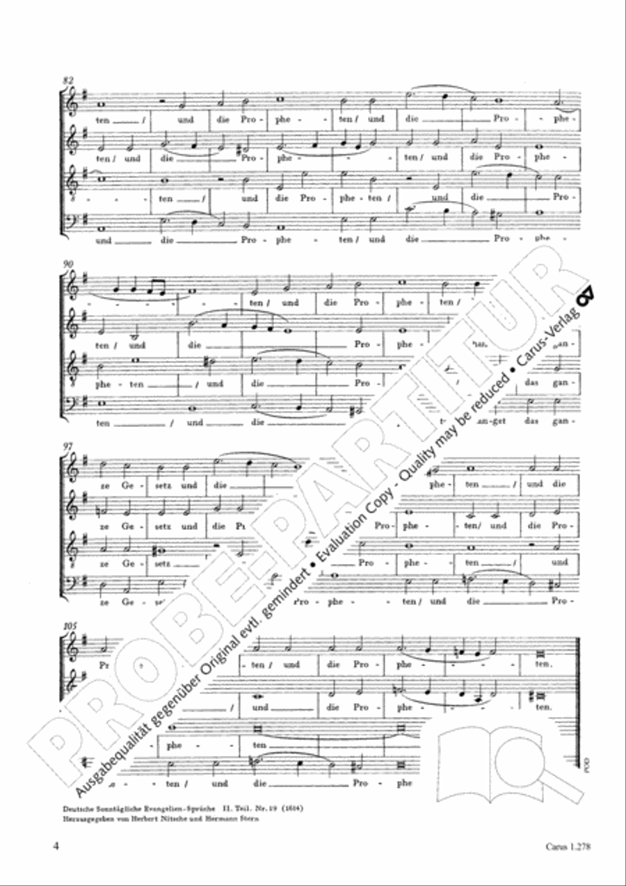 Du sollst lieben Gott, deinen Herren, von ganzem Herzen 4-Part scores gallery preview page 5