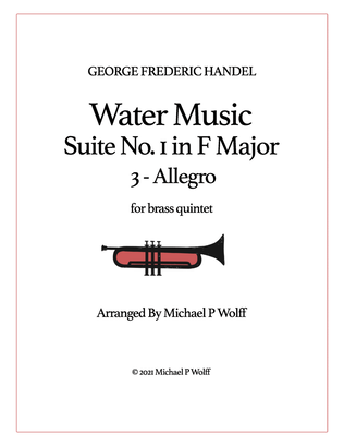 Book cover for Water Music Suite No.1 in F Major (HWV 348) - 3. Allegro