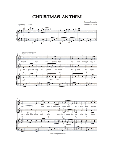 A Children's Christmas Anthem for choirs both young and old image number null