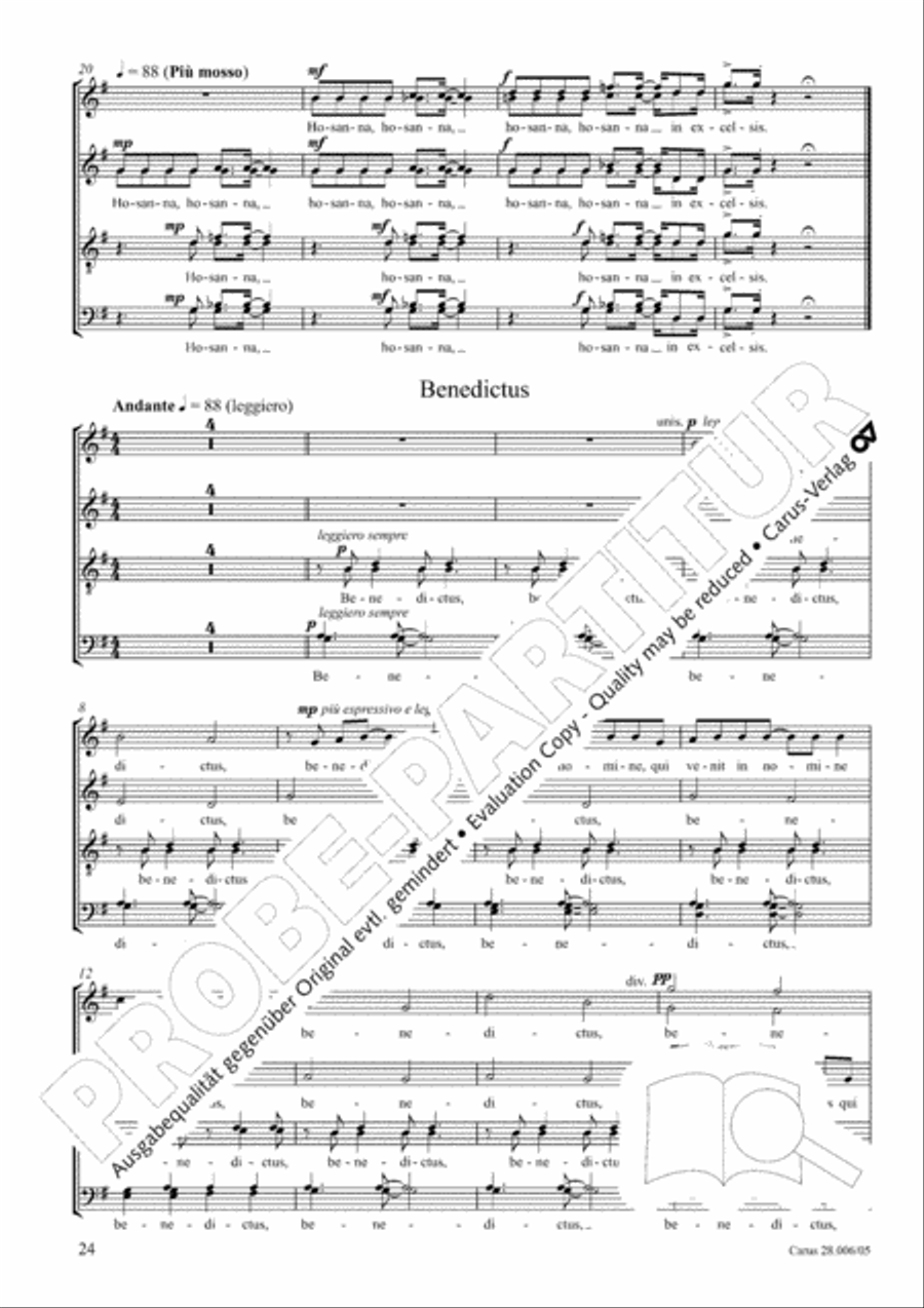 Pastoral Mass 4-Part scores gallery preview page 25