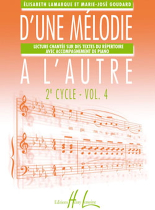 Book cover for D'une melodie a l'autre - Volume 4