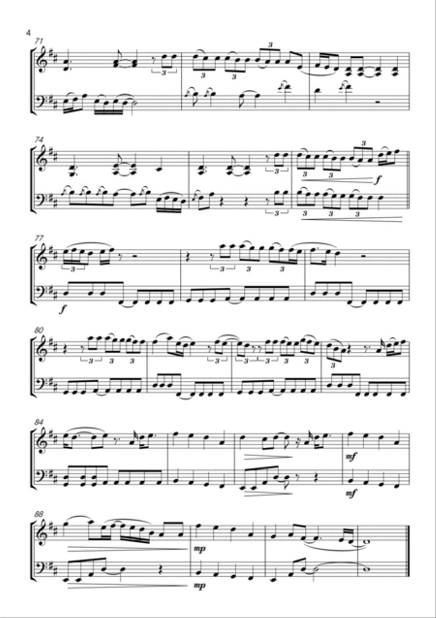Thinking Out Loud Thinking Out Loud String Duet scores gallery preview page 4
