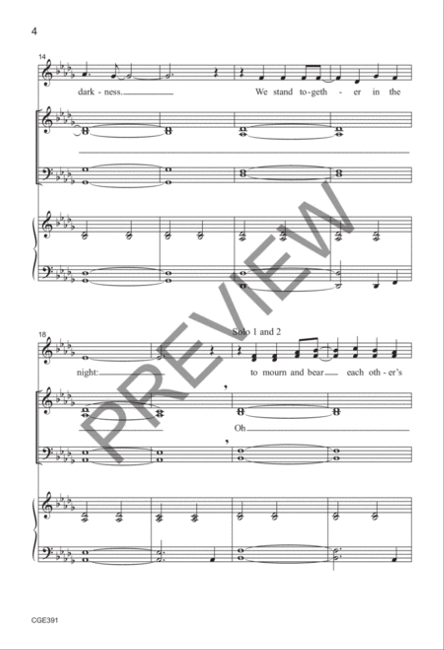 This Is Who We Are (SATB) with Djembe 4-Part scores gallery preview page 3