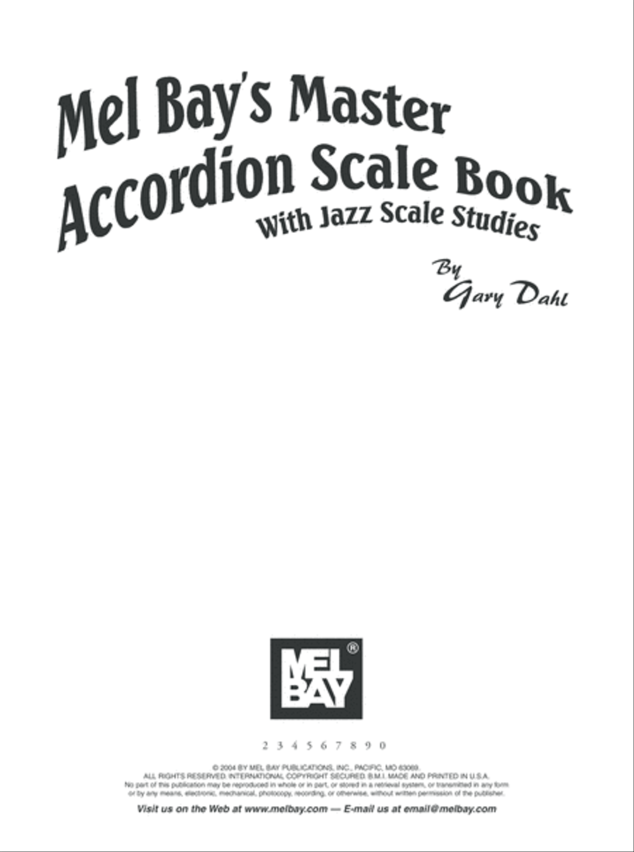 Master Accordion Scale Book