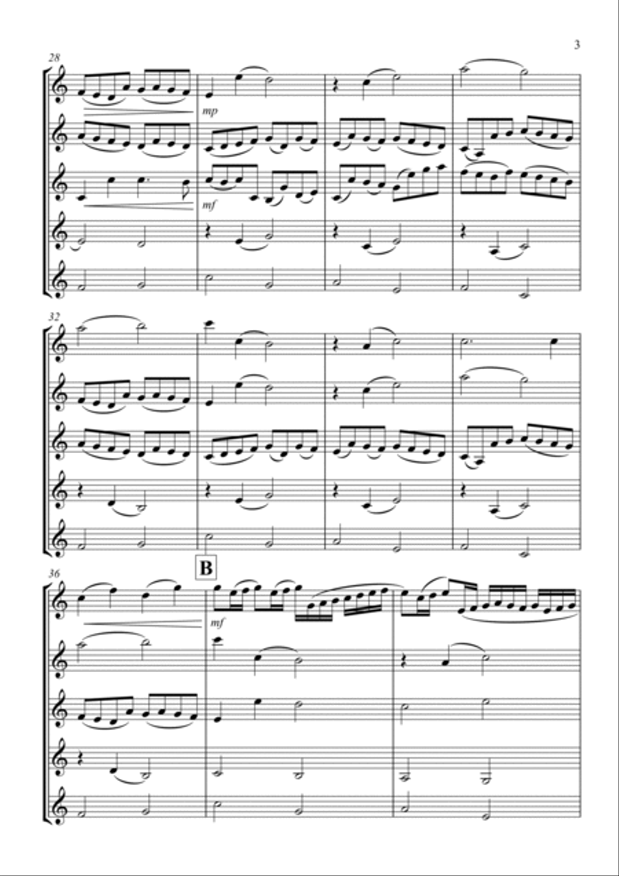 Canon Clarinet Quintet scores gallery preview page 3