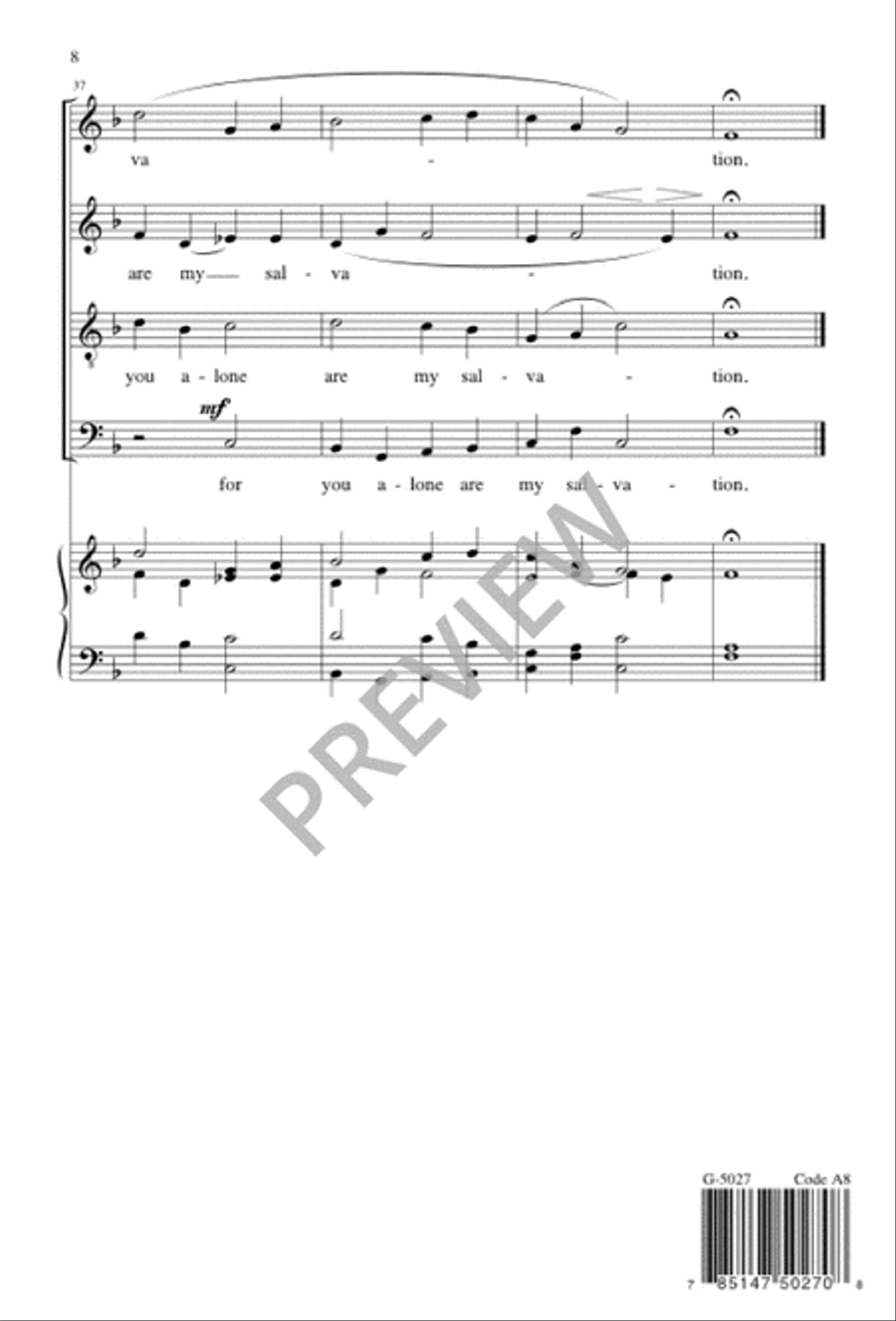 O God, Be Merciful to Me 4-Part scores gallery preview page 8