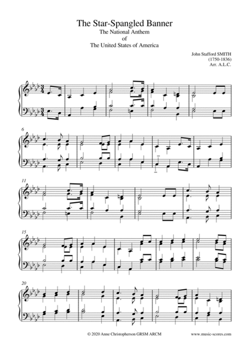 Star Spangled Banner - Piano and Voice image number null