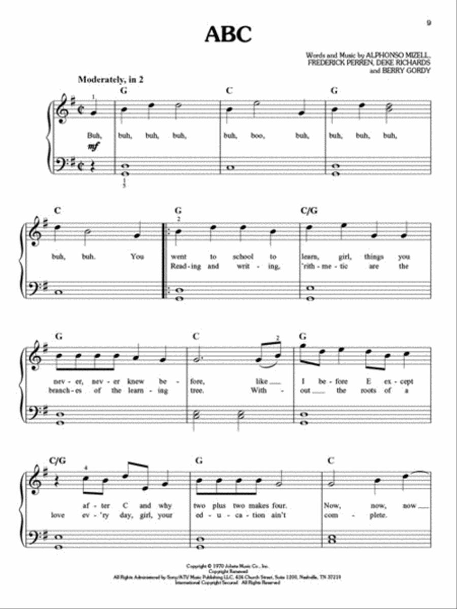 Motown Easy Piano scores gallery preview page 3