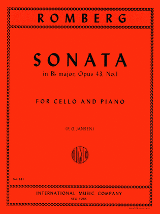 Book cover for Sonata in B flat major, Op. 43 No. 1