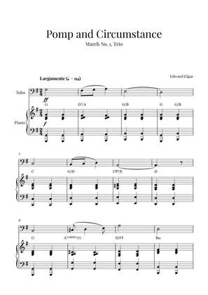 Edward Elgar - Pomp and Circumstance (for Tuba and Piano) - with chords