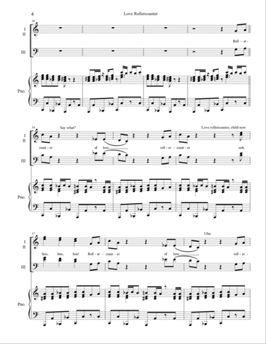 Love Rollercoaster 3-Part scores gallery preview page 4