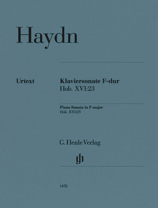 Book cover for Piano Sonata F Major Hob. XVI:23