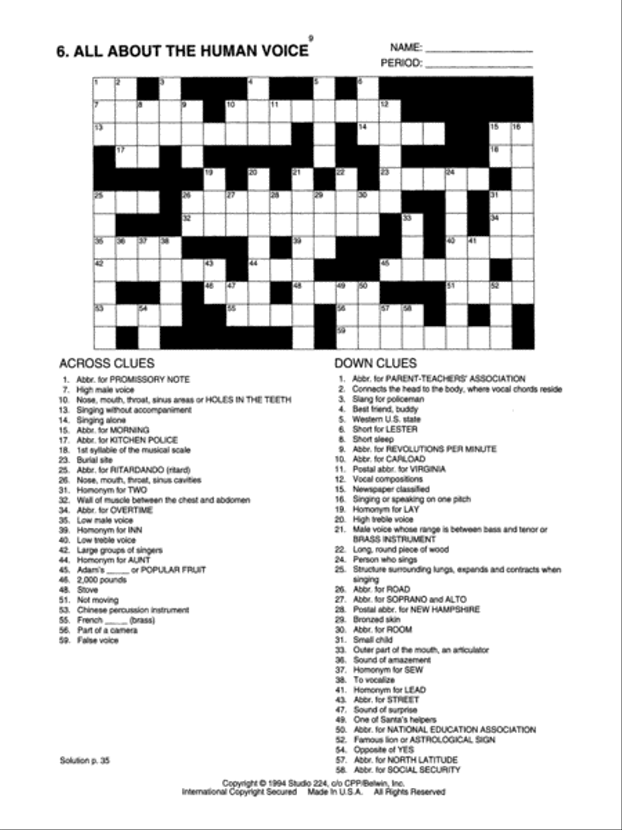 All About . . . Crosswords, Volume 2 Games & Toys scores gallery preview page 4