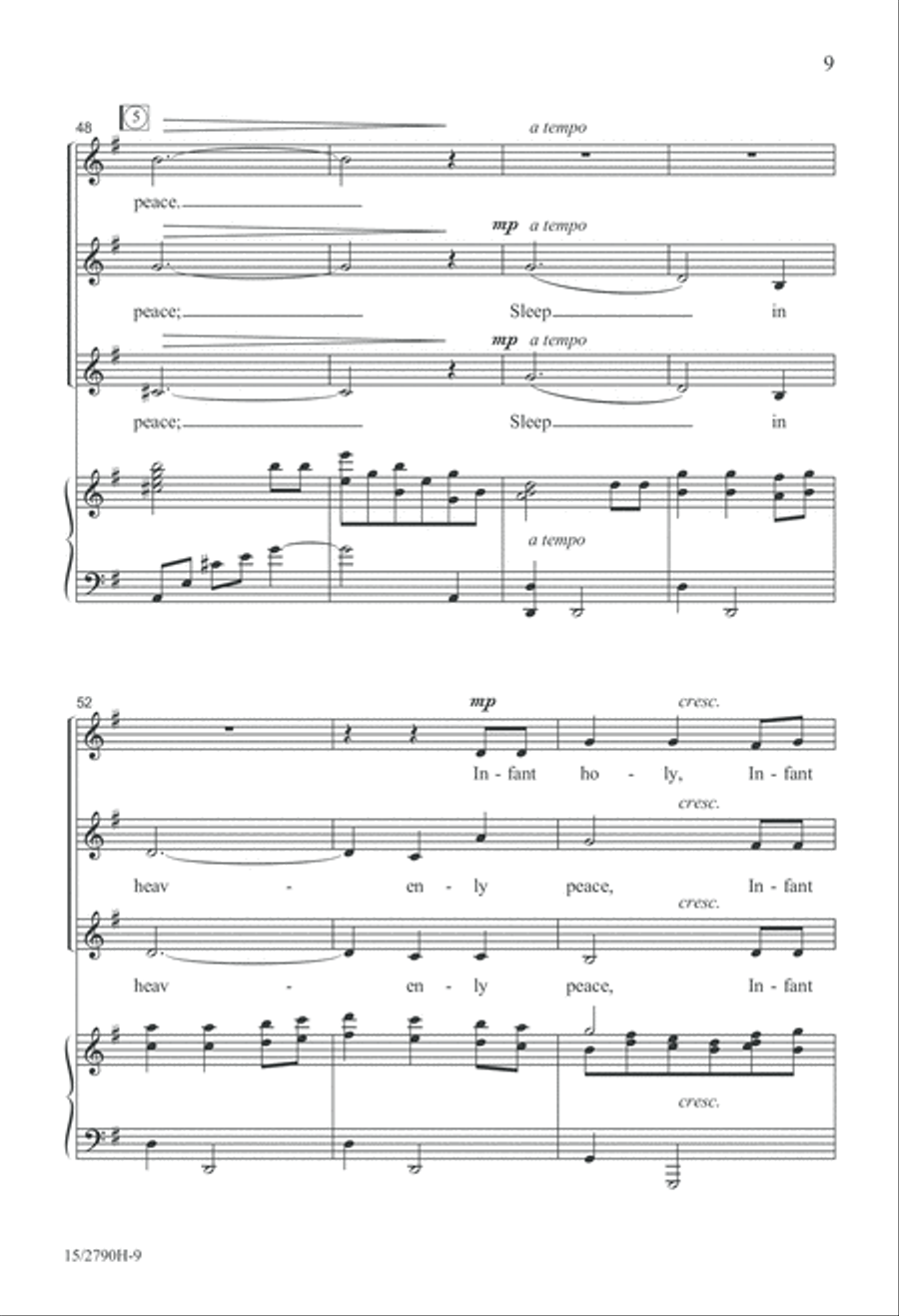 Infant Holy Infant Holy SSA scores gallery preview page 10