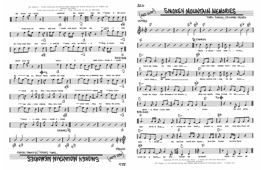 Smokey Mountain Memories Voice scores gallery preview page 1