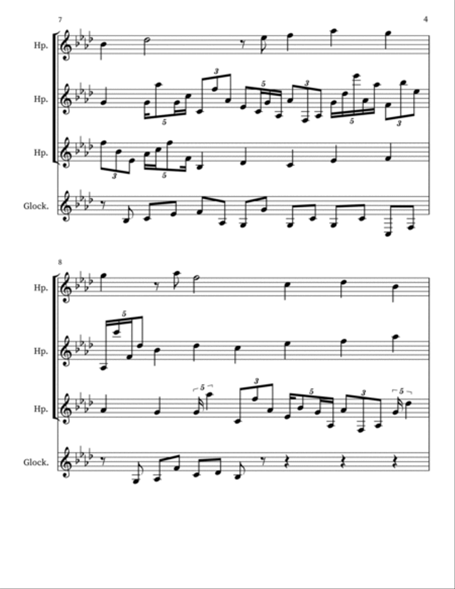 Z 149 for 3 harps glockenspiel Glockenspiel scores gallery preview page 4
