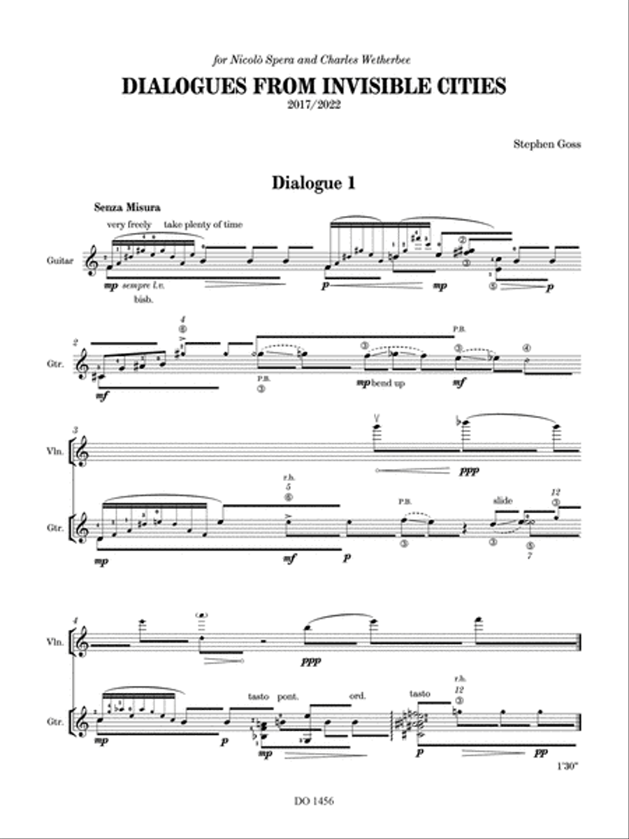 Dialogues from Invisible Cities Violin scores gallery preview page 2