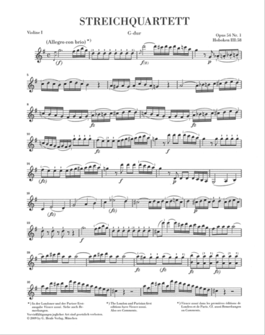 String Quartets, Vol. VII, Op. 54 and Op. 55 (Tost Quartets) String Quartet scores gallery preview page 3