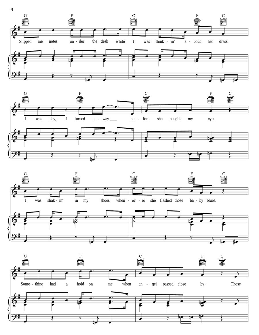 Centerfold Centerfold Piano, Vocal, Guitar scores gallery preview page 4