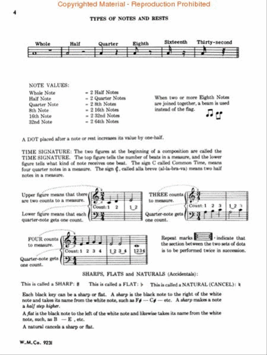 Peters' Blank Music Book (White)