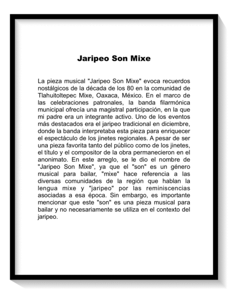 Jaripeo Son Mixe - Cuarteto para Clarinetes image number null