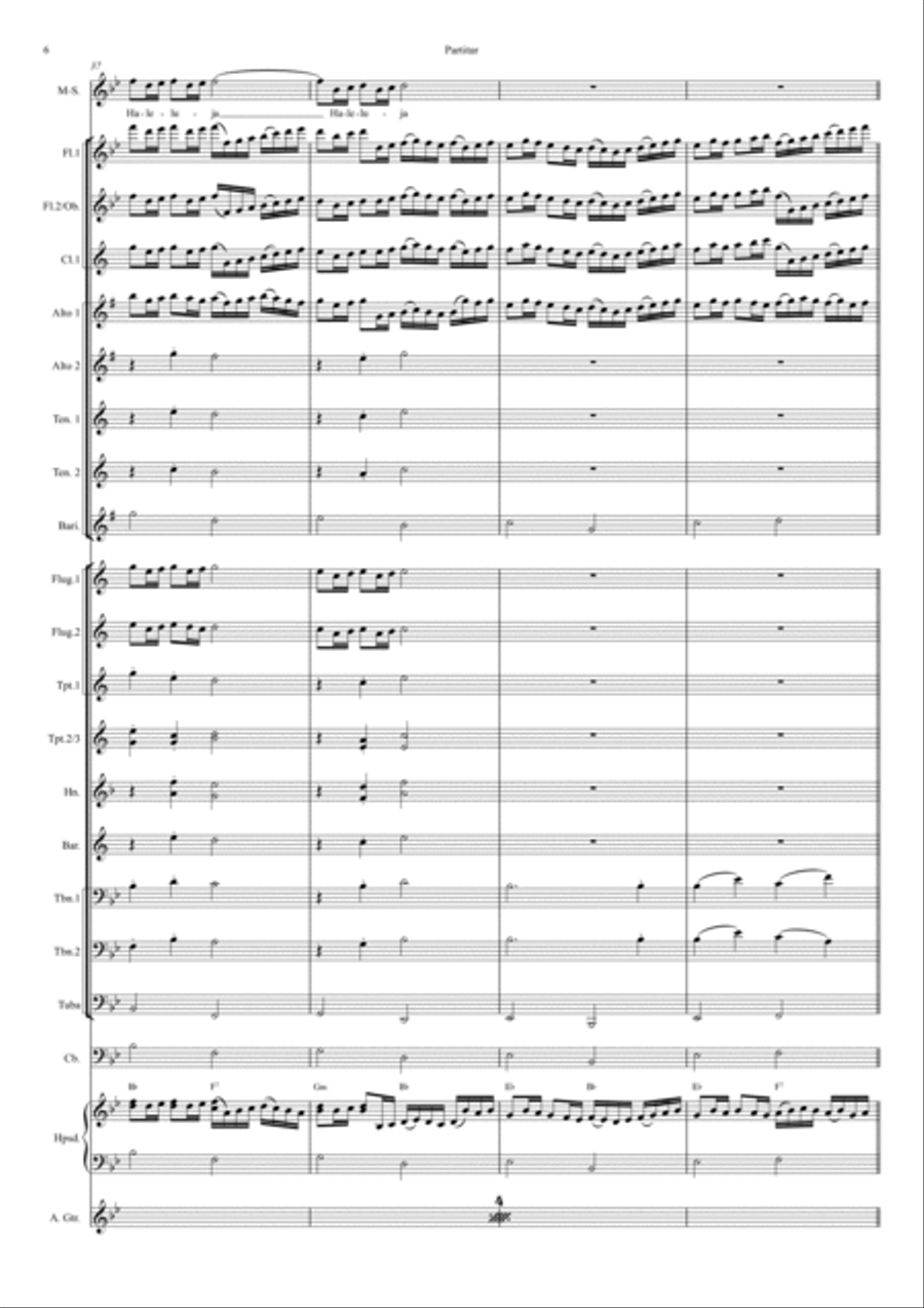 Canon in D (Bb) - Pachelbel - Voc. Opt - Concert Band Concert Band scores gallery preview page 6