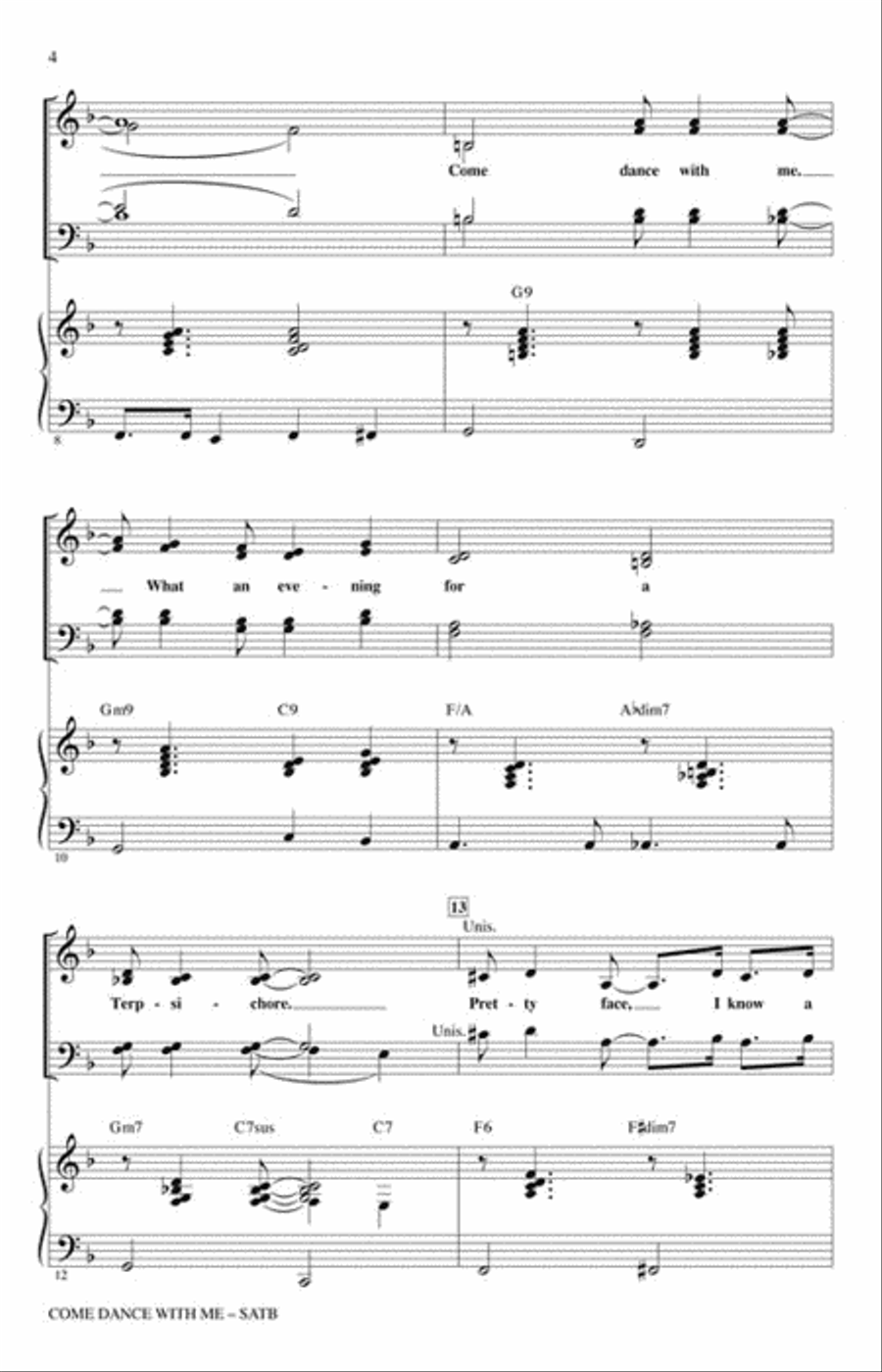 Come Dance with Me Vocal Jazz Ensemble scores gallery preview page 3