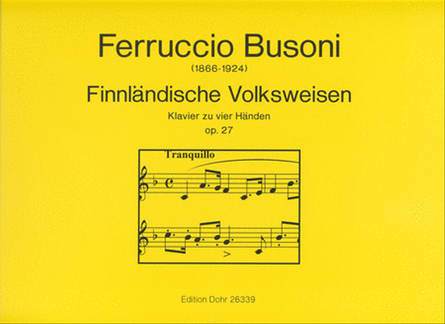 Finnländische Volksweisen für Klavier zu vier Händen op. 27 Piano Duet scores gallery preview page 1
