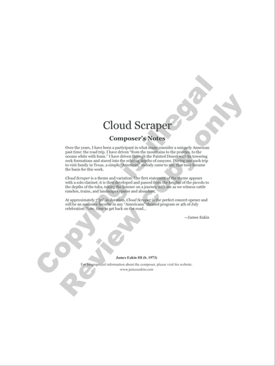 Cloud Scraper Full Orchestra scores gallery preview page 14