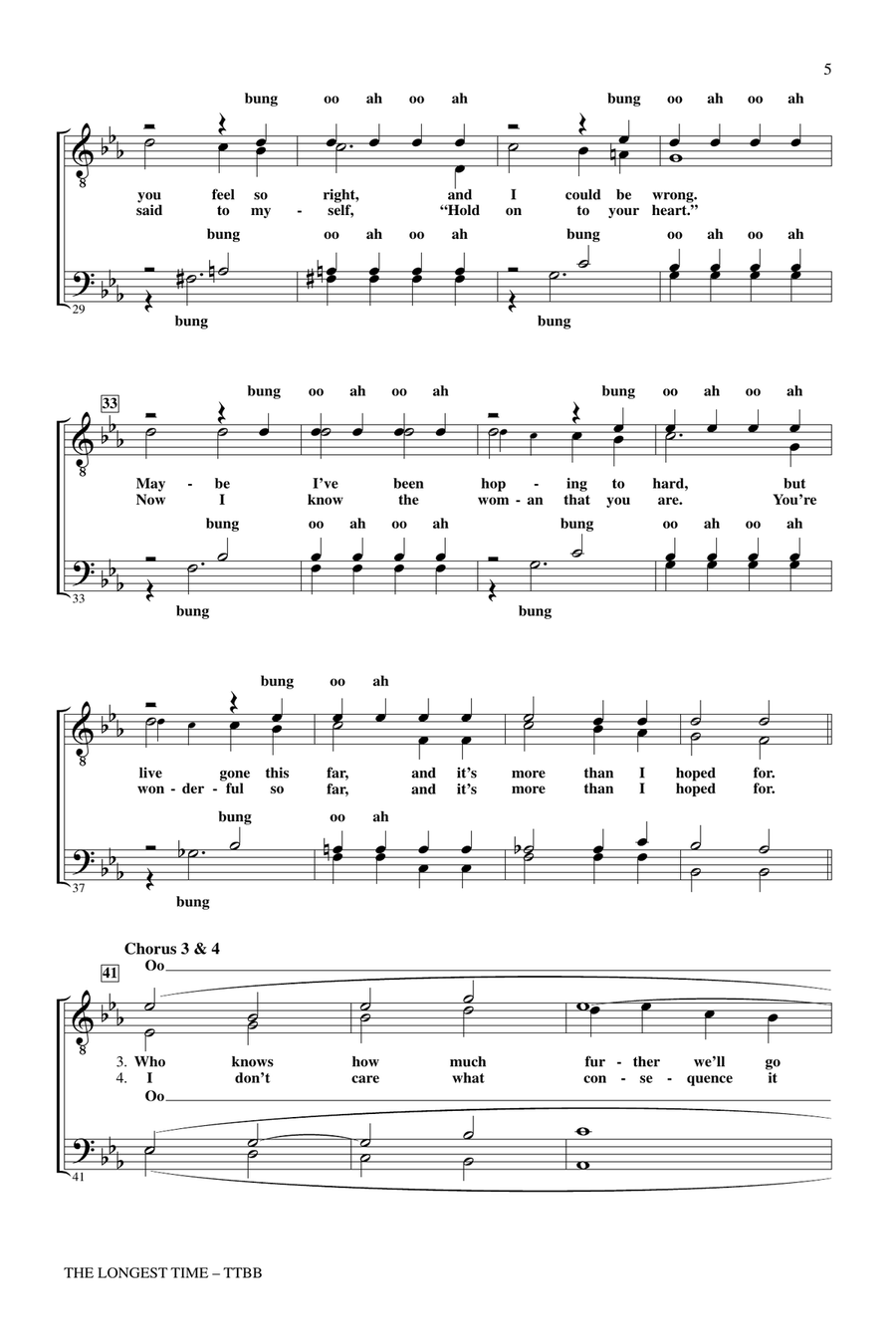 The Longest Time (arr. Tom Gentry) TTBB scores gallery preview page 3