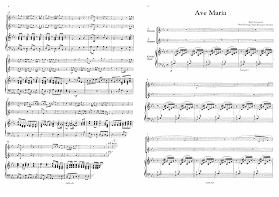 Ave Maria (Bach-Gounod) / Halleluja (Handel) / Trumpet Voluntary (Clarke) Brass Ensemble scores gallery preview page 3